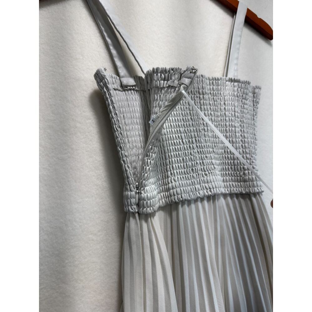 Proenza Schooler White Label Smocked Pleated Midi Dress White Size 2 Retail $595 - Picture 11 of 11